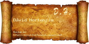 Dávid Hortenzia névjegykártya