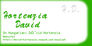 hortenzia david business card